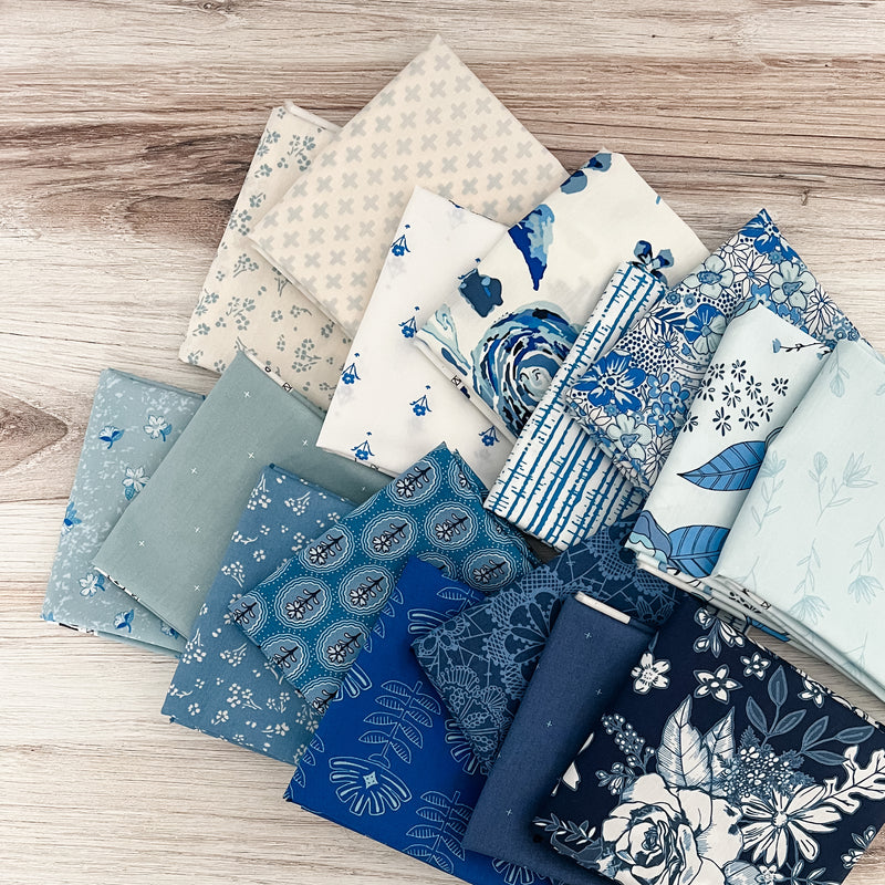 True Blue by Maureen Cracknell for Art Gallery Fabrics Half Yard Bundle