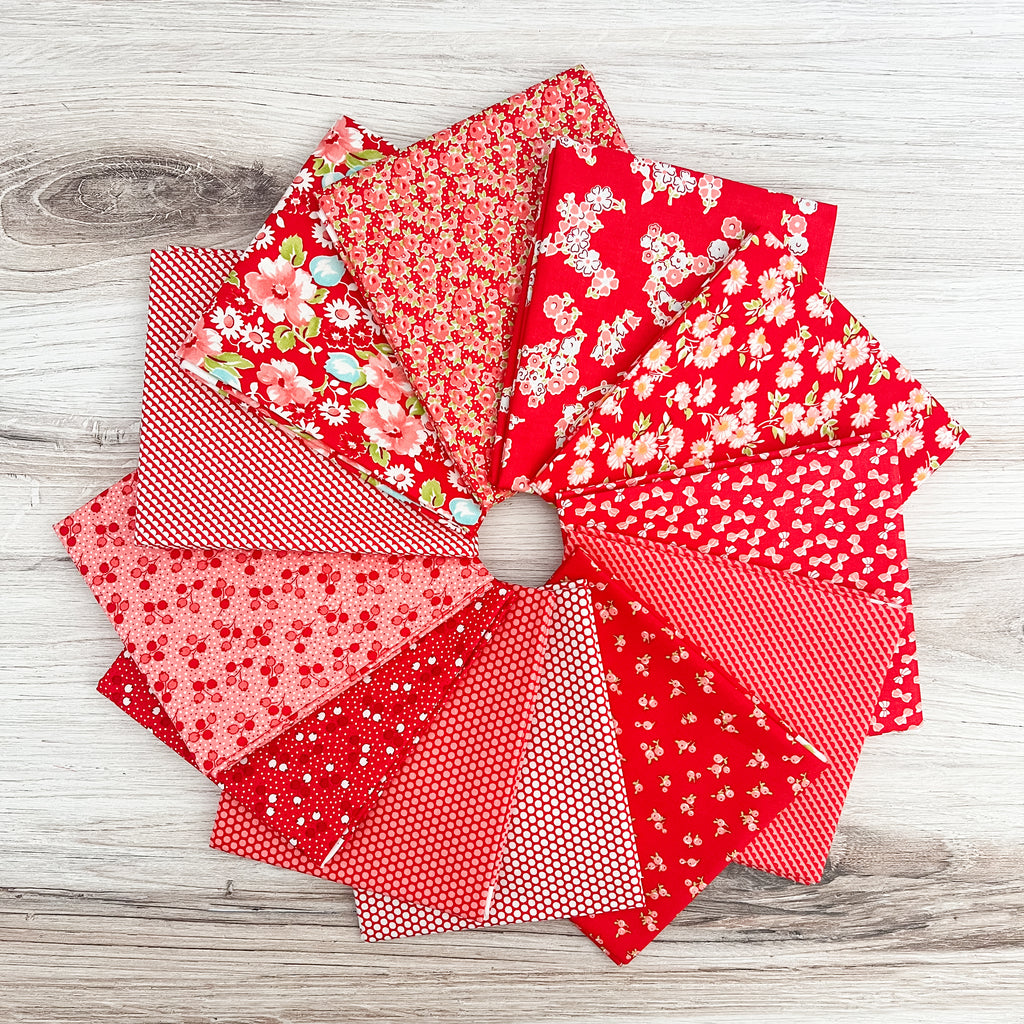 Little Ruby Reds by Bonnie and Camille for Moda Fat Quarter Bundle