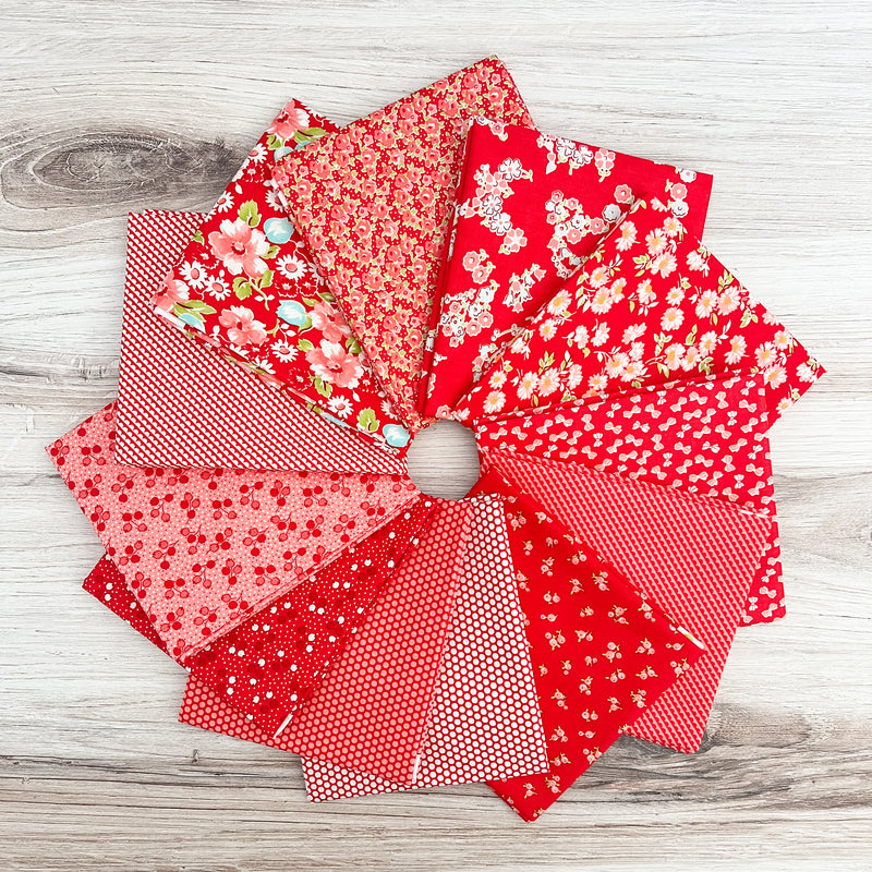 Little Ruby Reds by Bonnie and Camille for Moda Fat Quarter Bundle