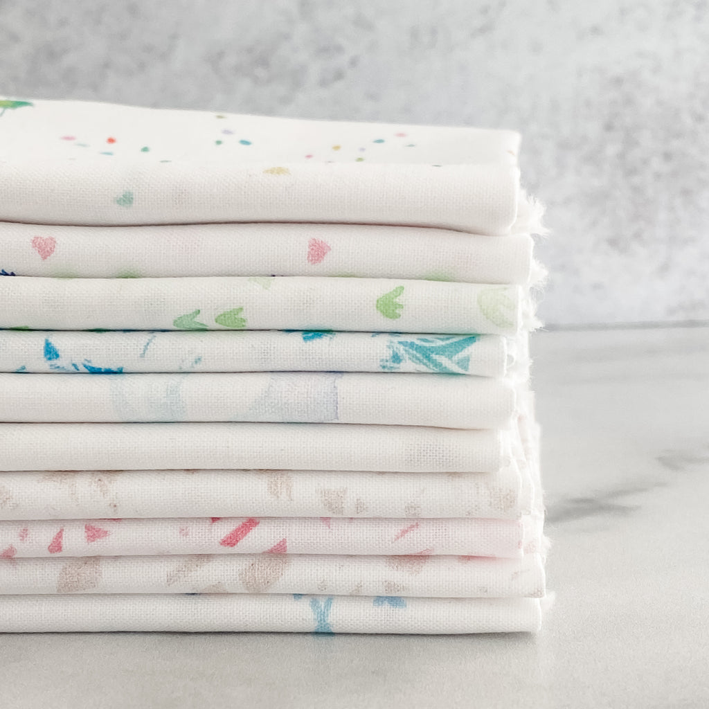 A Little Rain by Wishwell for Robert Kaufman Low Volume Fat Quarter Bundle