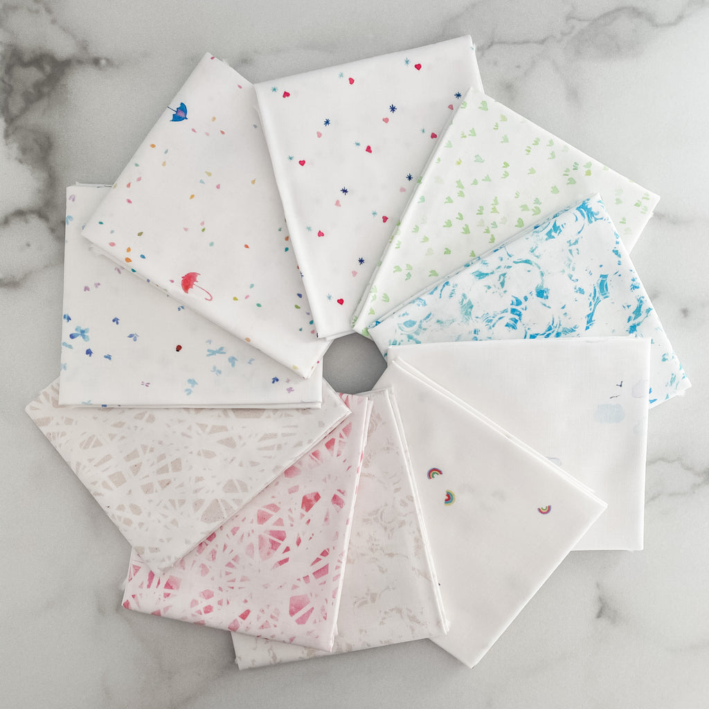 A Little Rain by Wishwell for Robert Kaufman Low Volume Fat Quarter Bundle