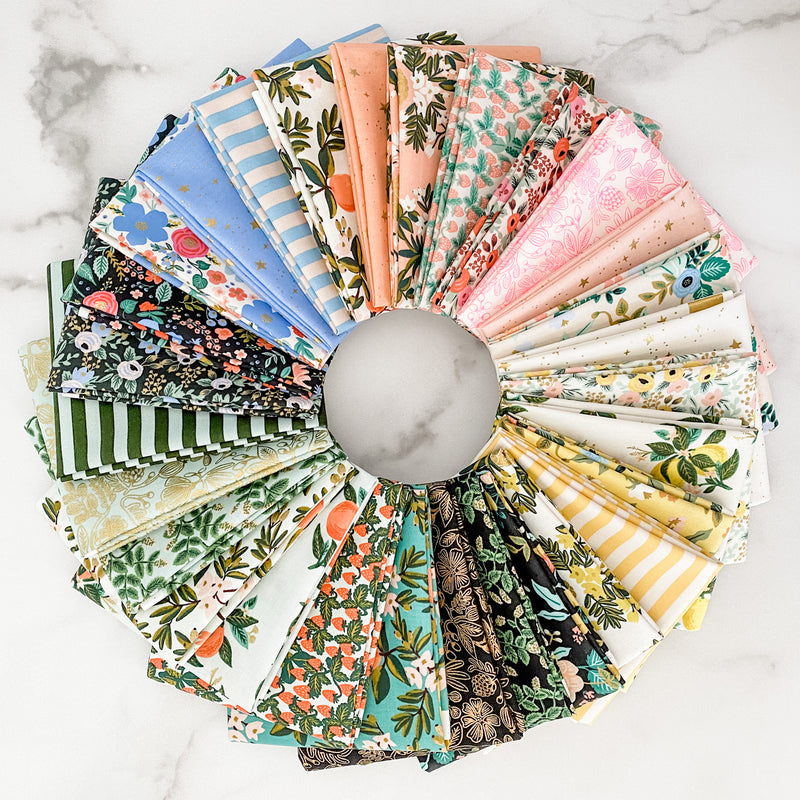 Rifle Paper Co Basics by Rifle Paper Co for Cotton and Steel Half Yard Bundle