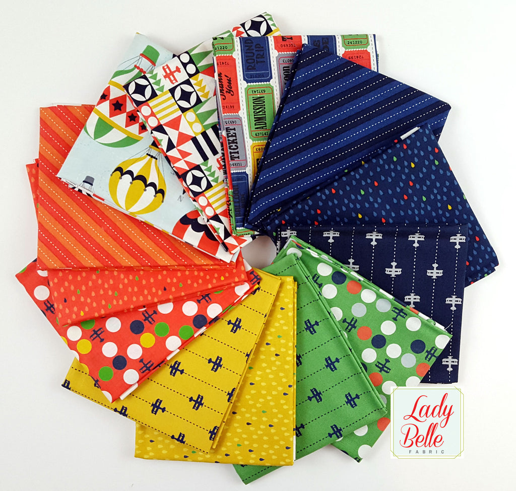 Up and Away Planes by Emily Herrick for Michael Miller Fat Quarter Bundle