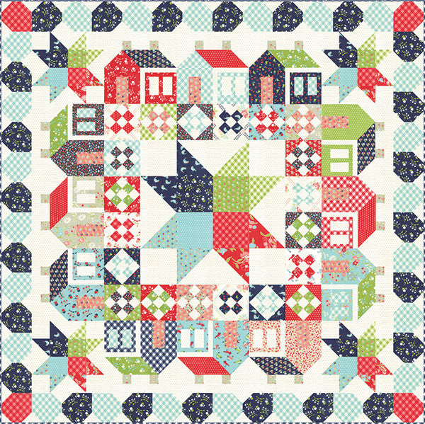 vintage picnic quilt kit, bonnie and camille